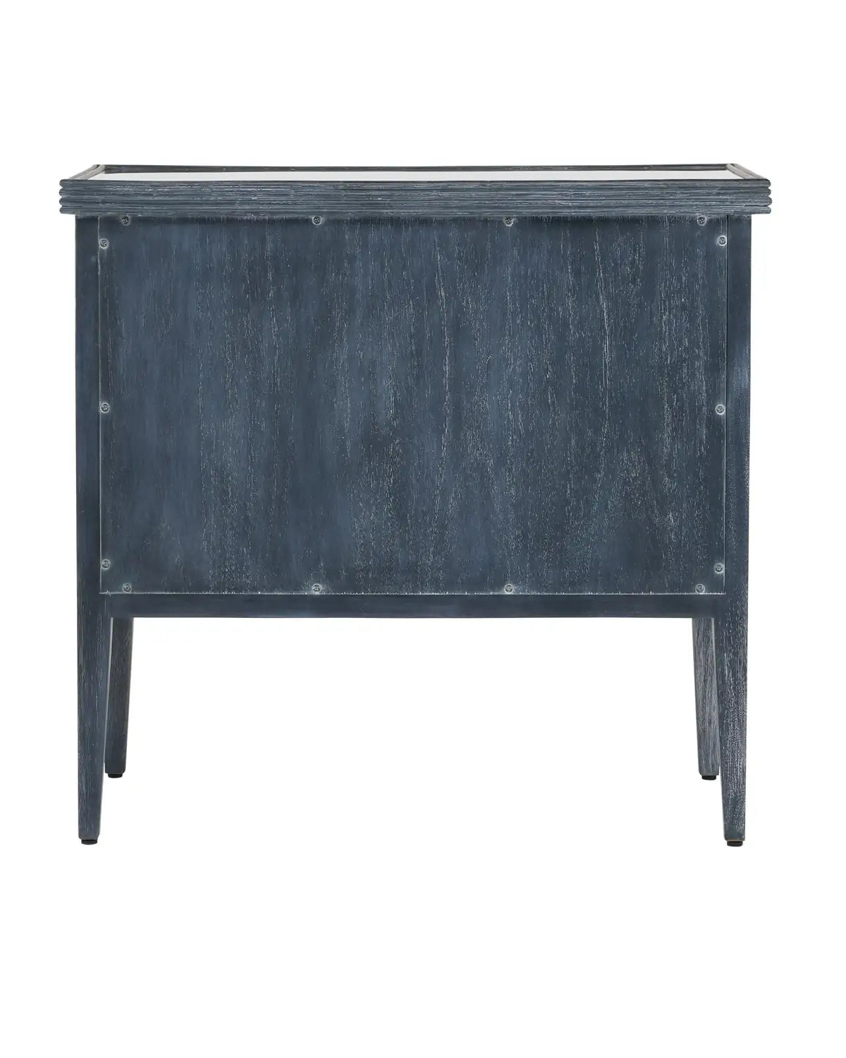 CURREY & COMPANY, SANTOS VINTAGE NAVY CHEST, NIGHTSTANDS