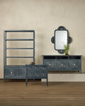 CURREY & COMPANY, SANTOS VINTAGE NAVY CHEST, NIGHTSTANDS