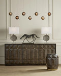 CURREY & COMPANY KENDALL DOVE GRAY CREDENZA - Cabinets & Bar