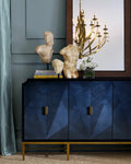CURREY & COMPANY KALLISTA BLUE CREDENZA - Cabinets & Bar