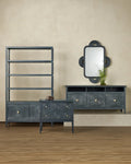 CURREY & COMPANY SANTOS VINTAGE NAVY STORAGE ETAGERE - Decorative Accents