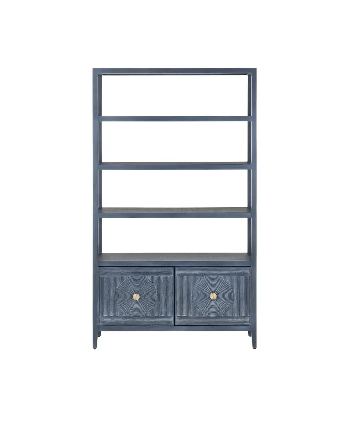 CURREY & COMPANY SANTOS VINTAGE NAVY STORAGE ETAGERE - Decorative Accents