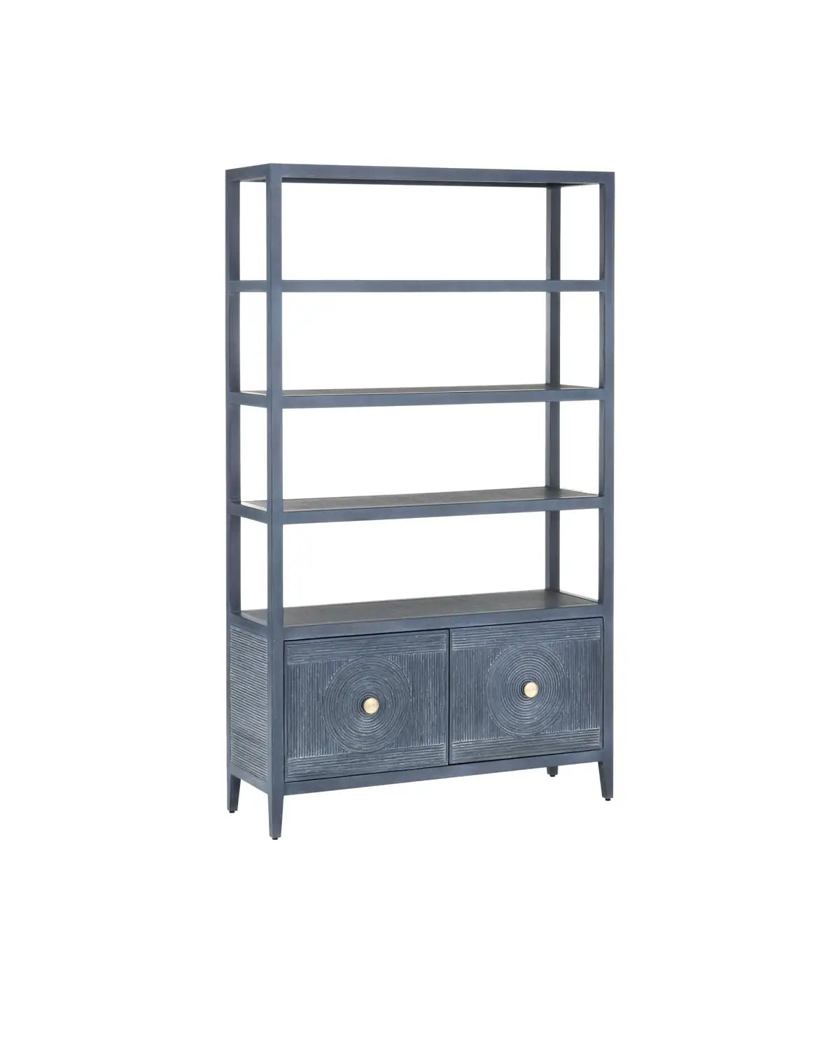 CURREY & COMPANY SANTOS VINTAGE NAVY STORAGE ETAGERE - Decorative Accents