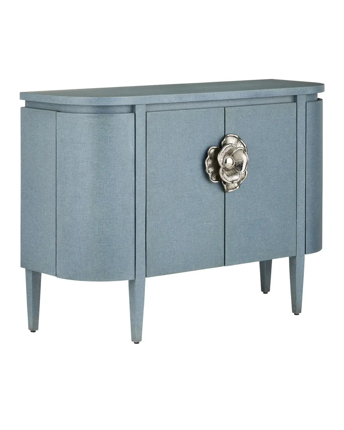 CURREY & COMPANY BRIALLEN BLUE DEMI-LUNE CABINET - Cabinets & Bar