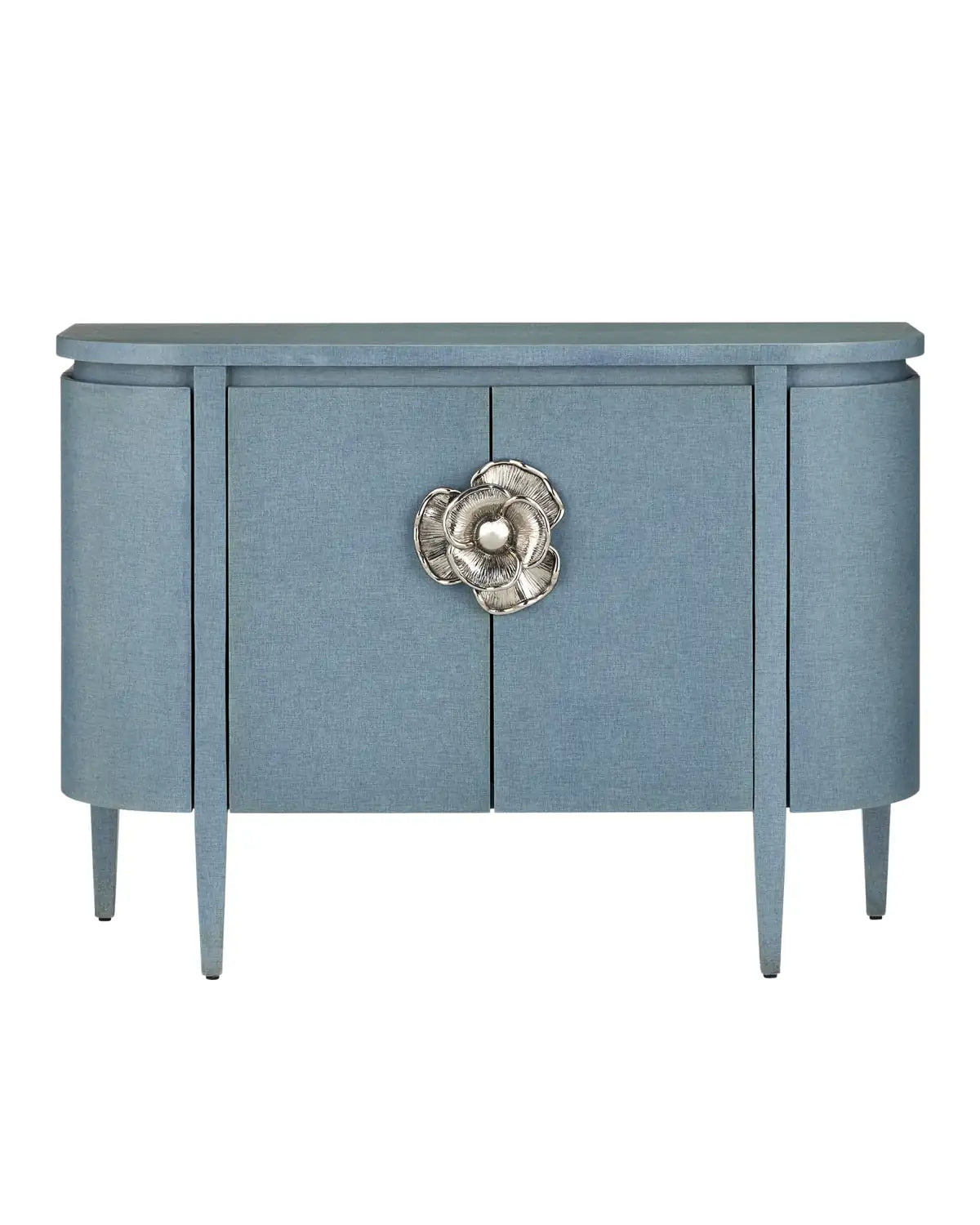 CURREY & COMPANY BRIALLEN BLUE DEMI-LUNE CABINET - Cabinets & Bar