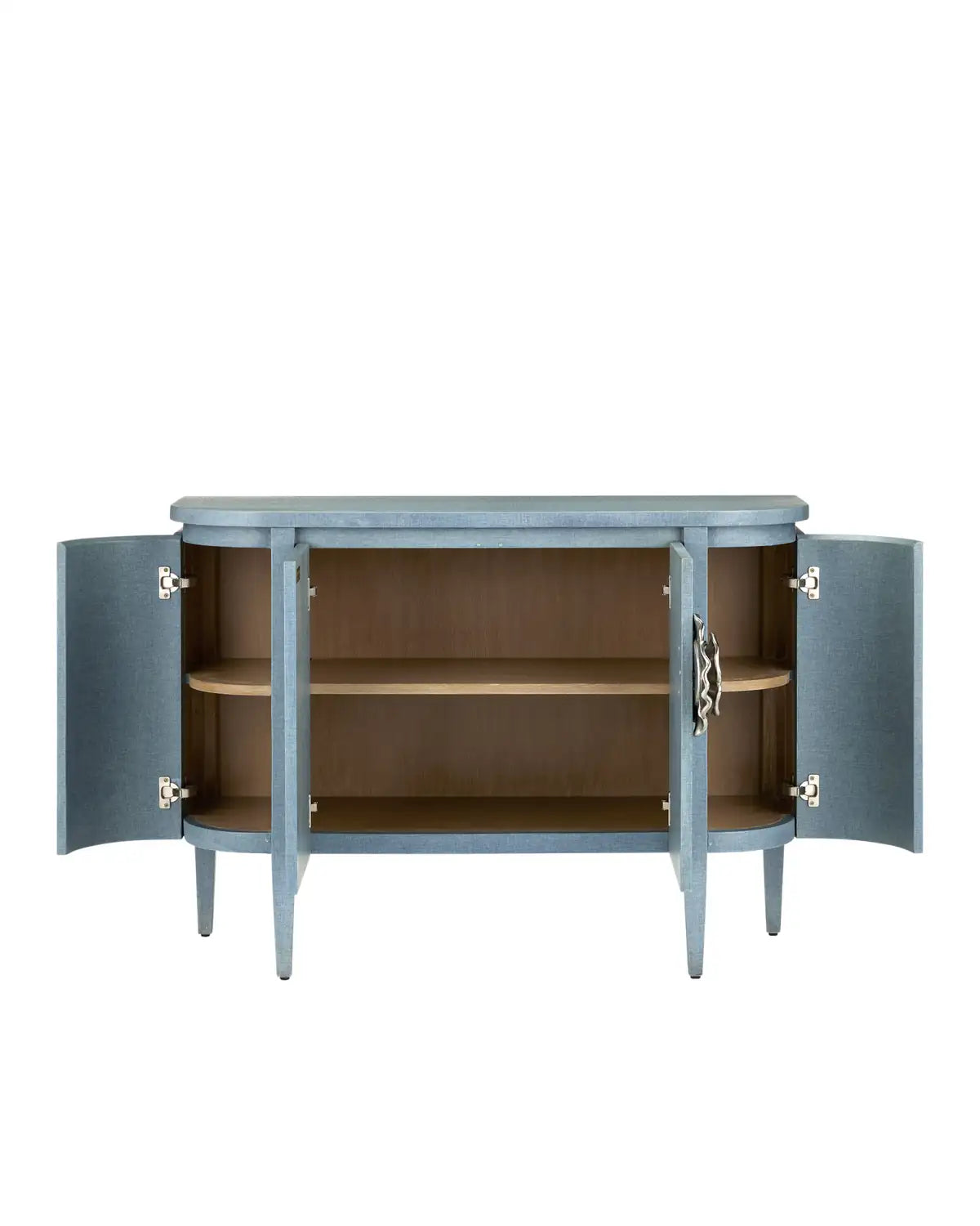 CURREY & COMPANY BRIALLEN BLUE DEMI-LUNE CABINET - Cabinets & Bar