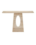CURREY & COMPANY DEMI TRAVERTINE CONSOLE TABLE - Dining Tables