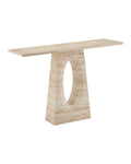 CURREY & COMPANY DEMI TRAVERTINE CONSOLE TABLE - Dining Tables