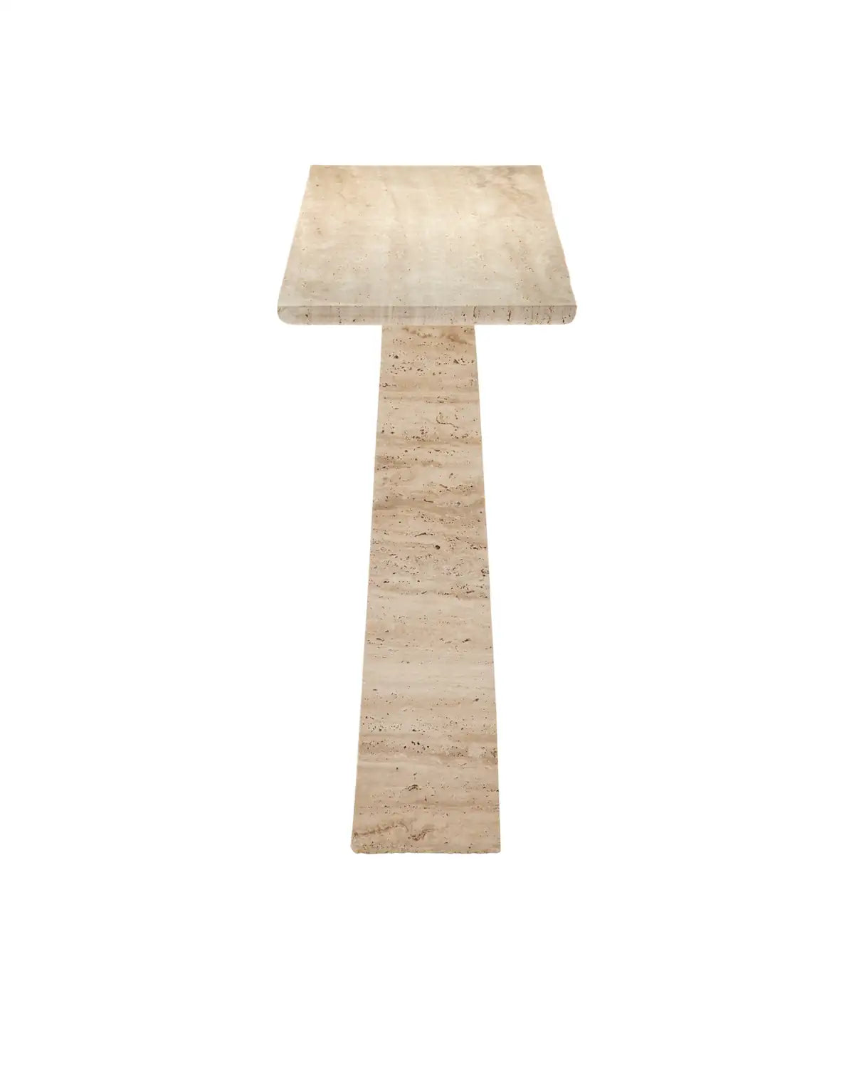 CURREY & COMPANY DEMI TRAVERTINE CONSOLE TABLE - Dining Tables