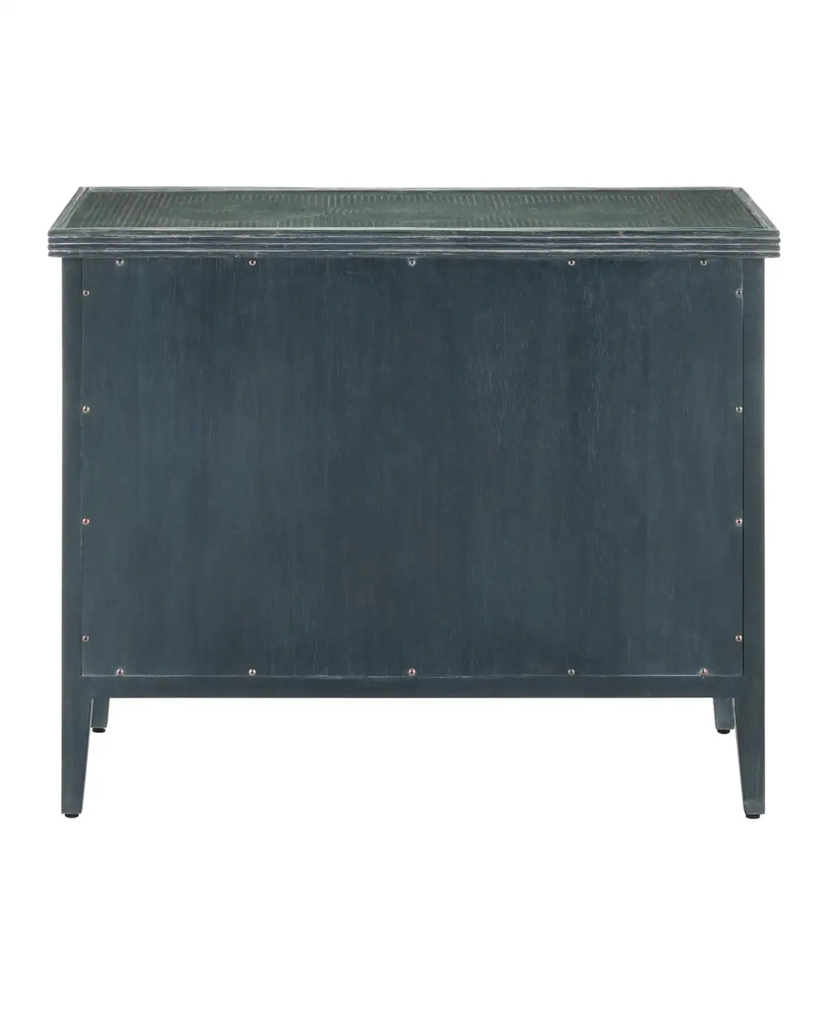 CURREY & COMPANY, SANTOS VINTAGE NAVY CHEST, NIGHTSTANDS