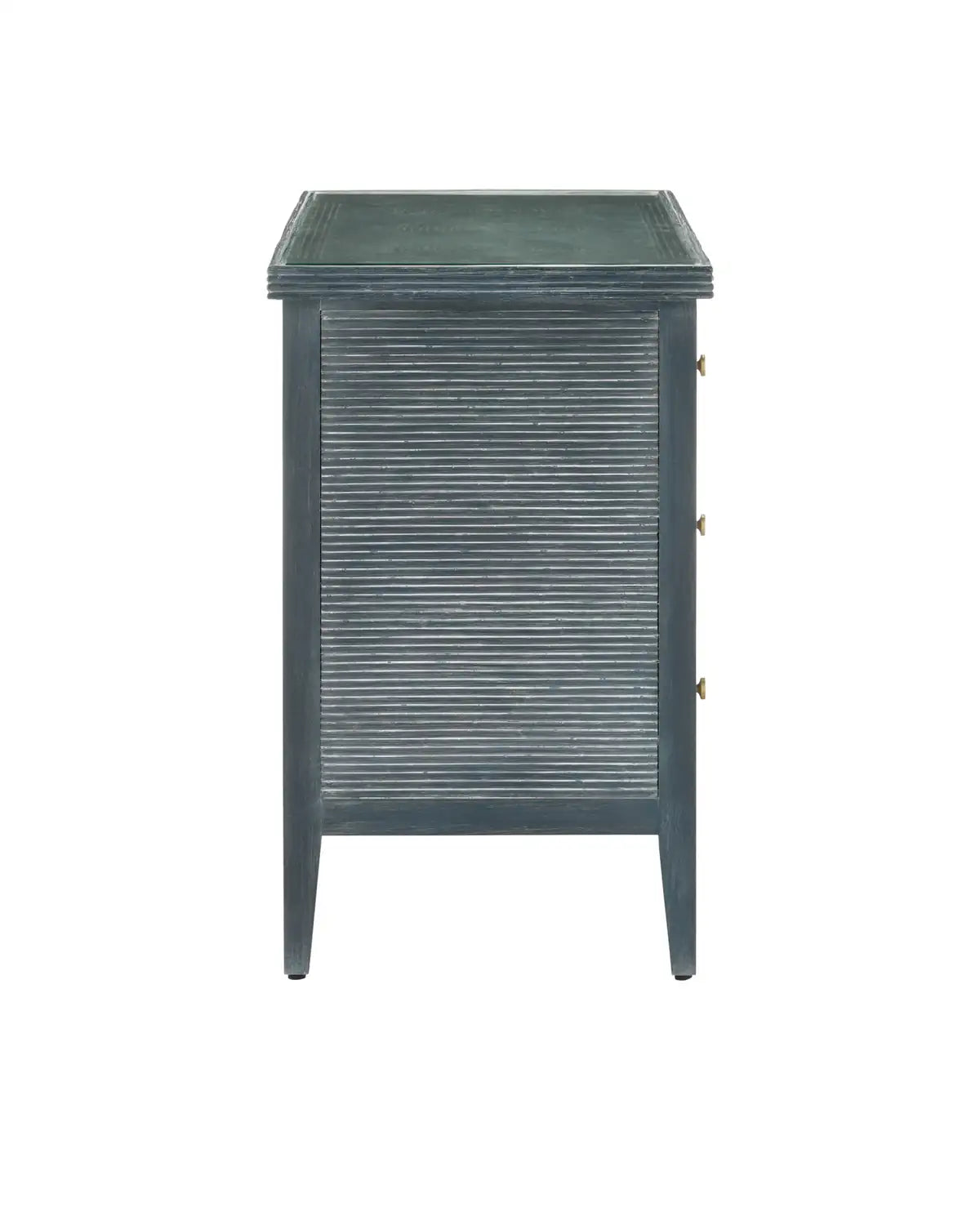 CURREY & COMPANY, SANTOS VINTAGE NAVY CHEST, NIGHTSTANDS