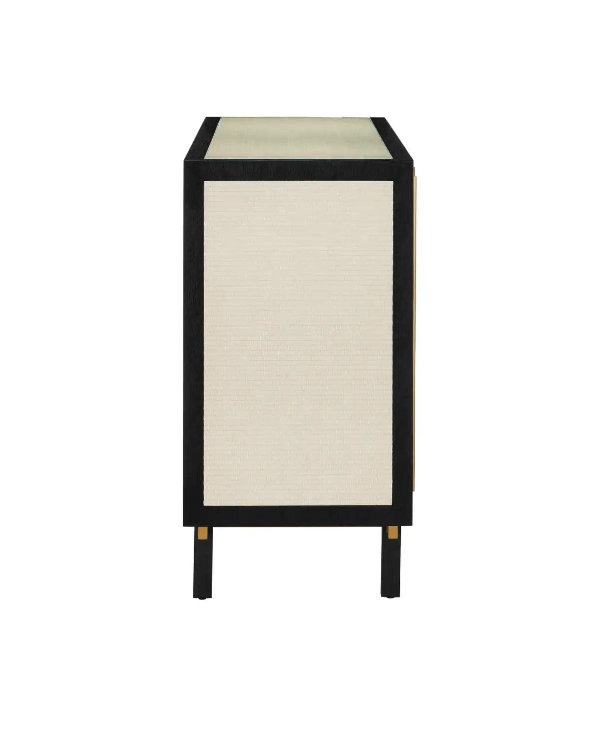 CURREY & COMPANY DEANNA RAFFIA CREDENZA - Cabinets & Bar