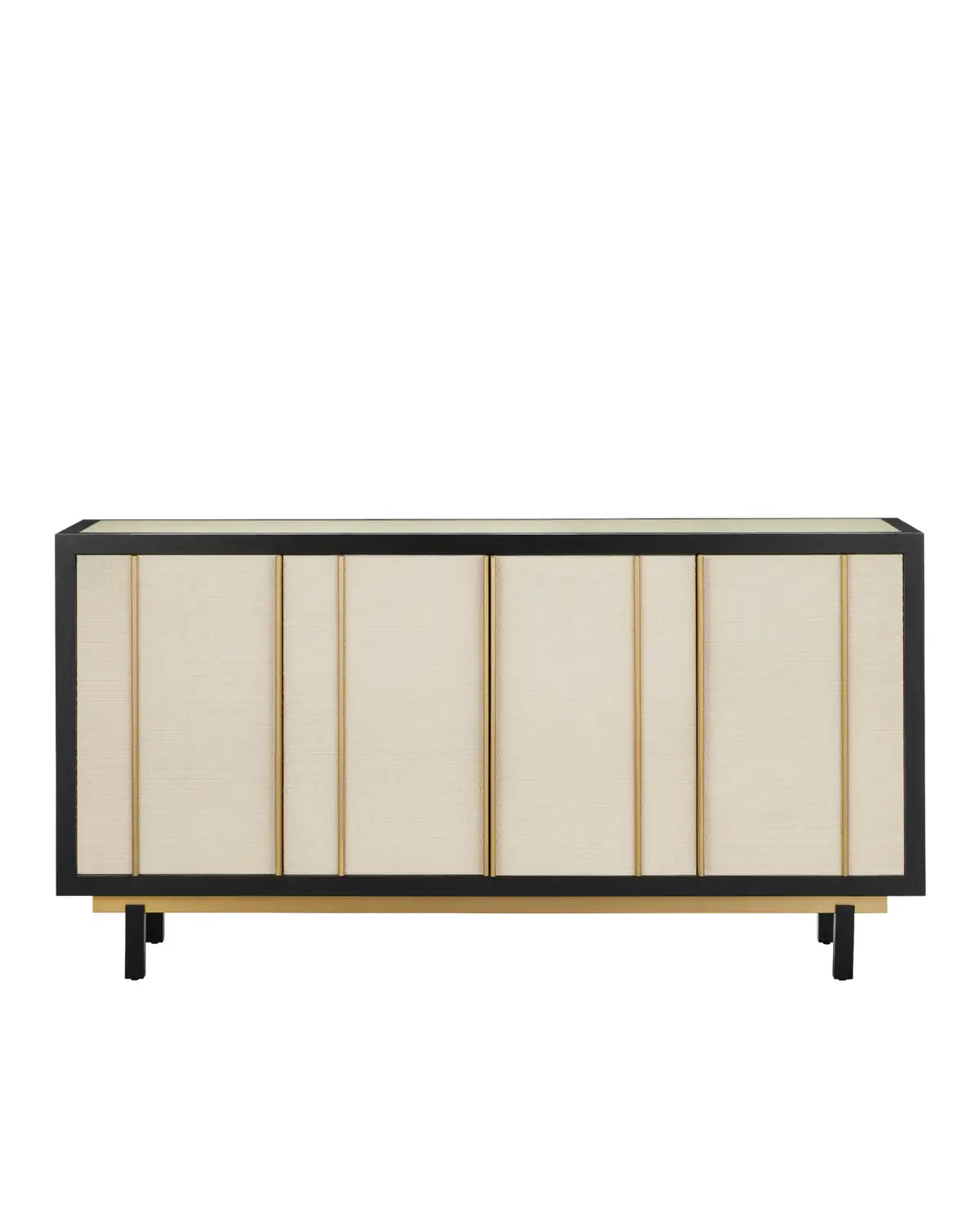 CURREY & COMPANY DEANNA RAFFIA CREDENZA - Cabinets & Bar