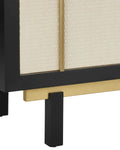 CURREY & COMPANY DEANNA RAFFIA CREDENZA - Cabinets & Bar