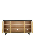 CURREY & COMPANY DEANNA RAFFIA CREDENZA - Cabinets & Bar