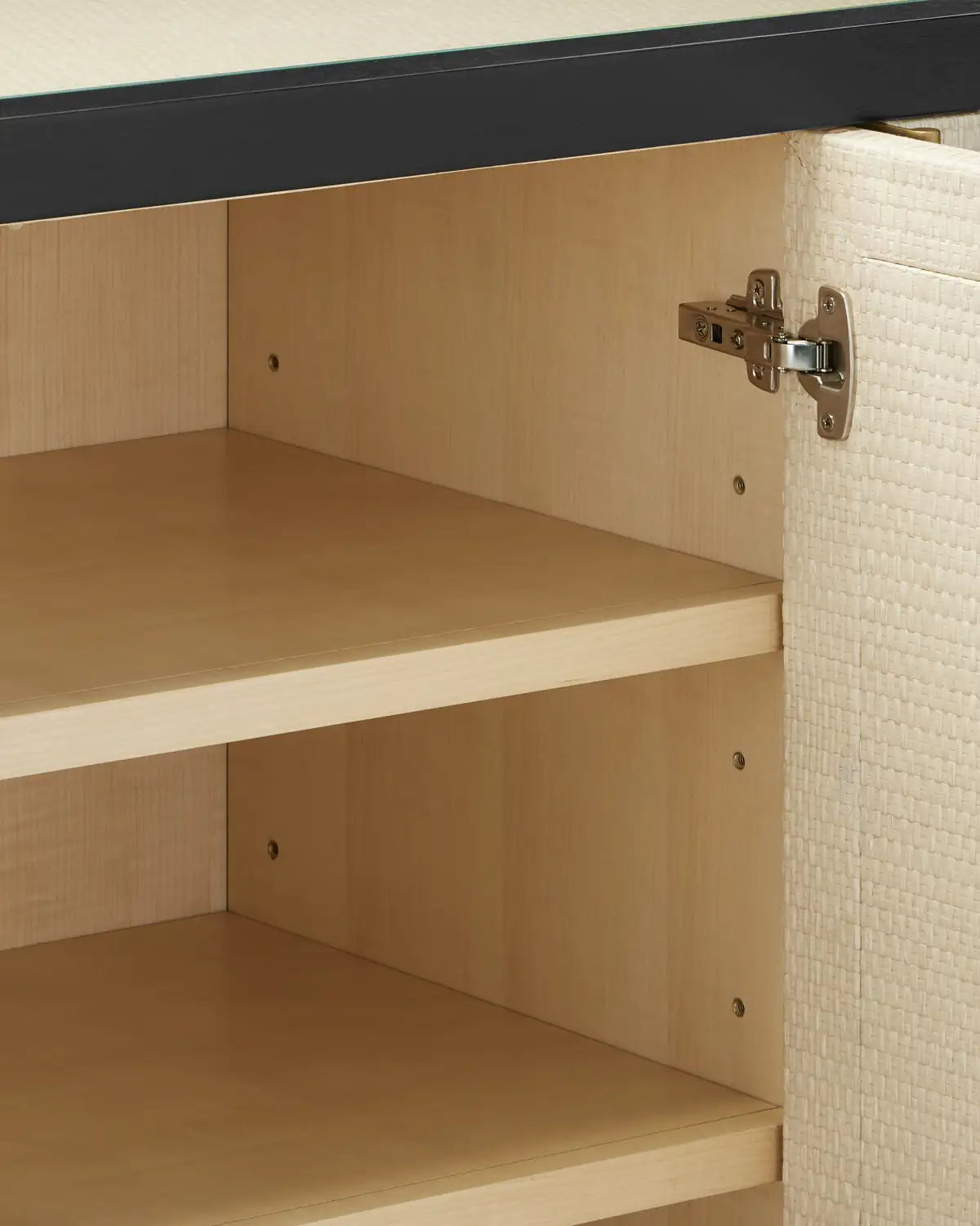 CURREY & COMPANY DEANNA RAFFIA CREDENZA - Cabinets & Bar