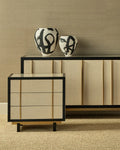 CURREY & COMPANY, DEANNA RAFFIA NIGHTSTAND, NIGHTSTANDS