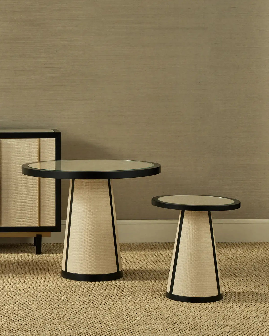 CURREY & COMPANY DEANNA RAFFIA ENTRY TABLE - Dining Tables