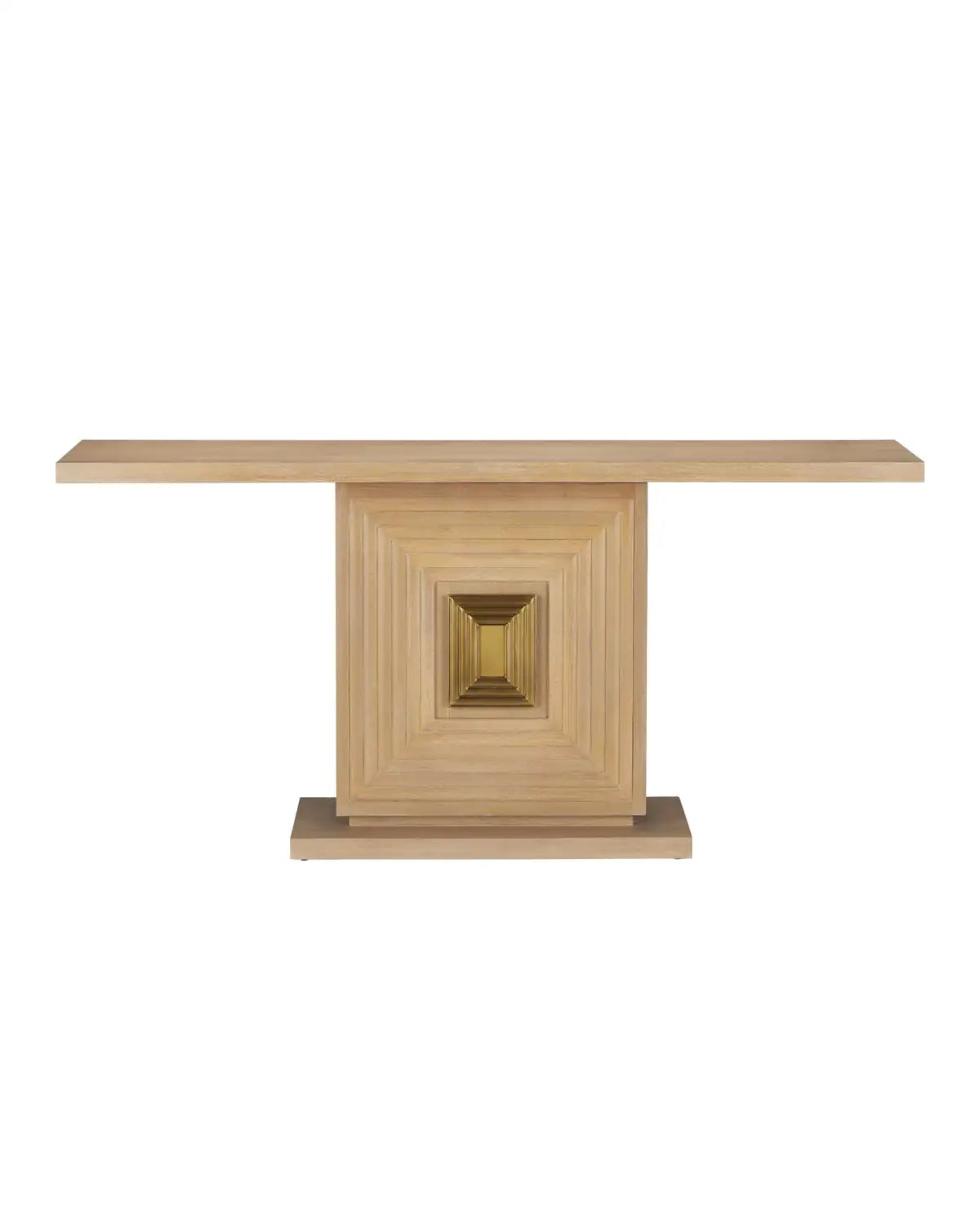 CURREY & COMPANY MOROMBE WASHED OAK CONSOLE TABLE - Dining Tables