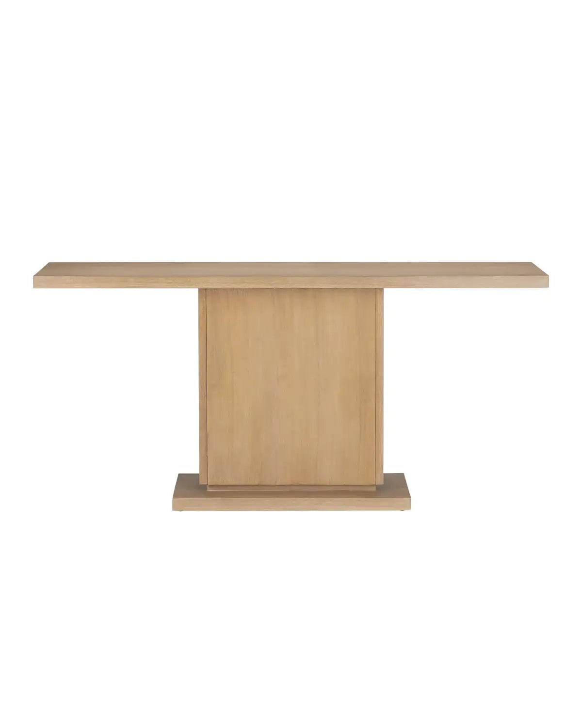 CURREY & COMPANY MOROMBE WASHED OAK CONSOLE TABLE - Dining Tables