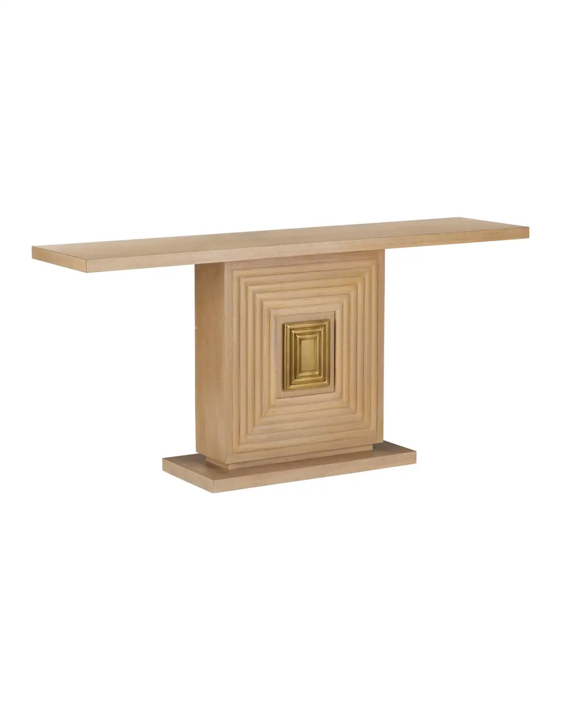 CURREY & COMPANY MOROMBE WASHED OAK CONSOLE TABLE - Dining Tables