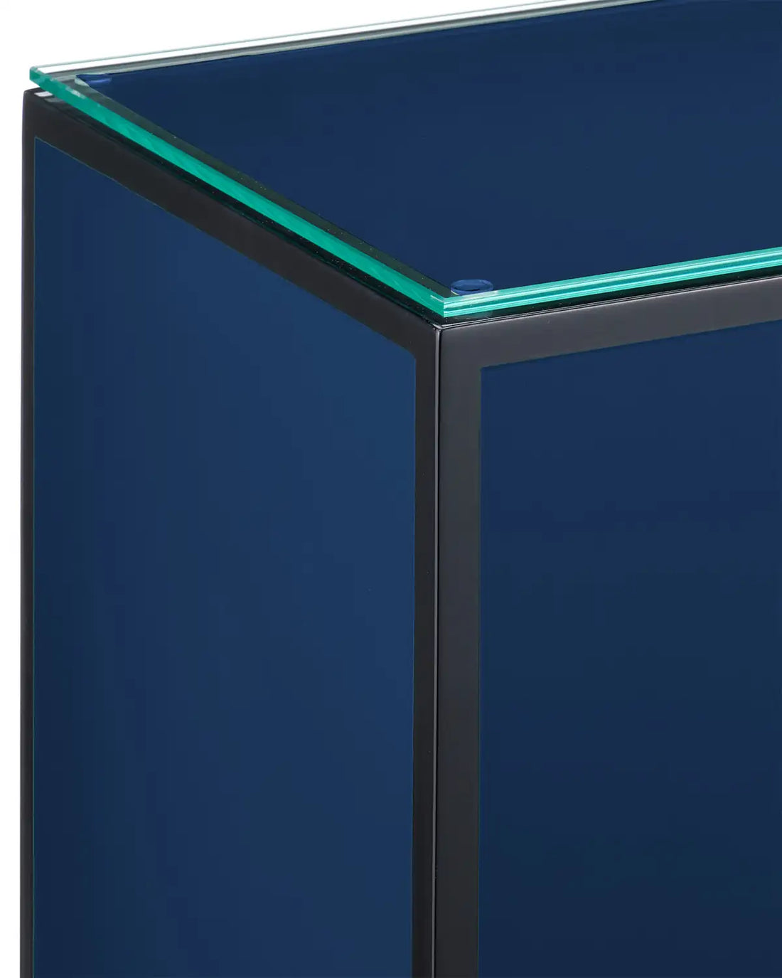 CURREY & COMPANY NAVY LACQUER SIDE TABLE - Dining Tables