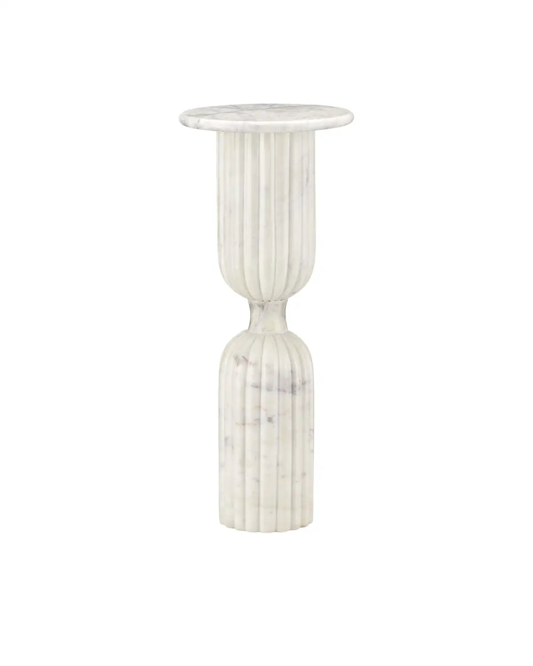 CURREY & COMPANY PASSEMENTERIE MARBLE DRINKS TABLE - Dining Tables