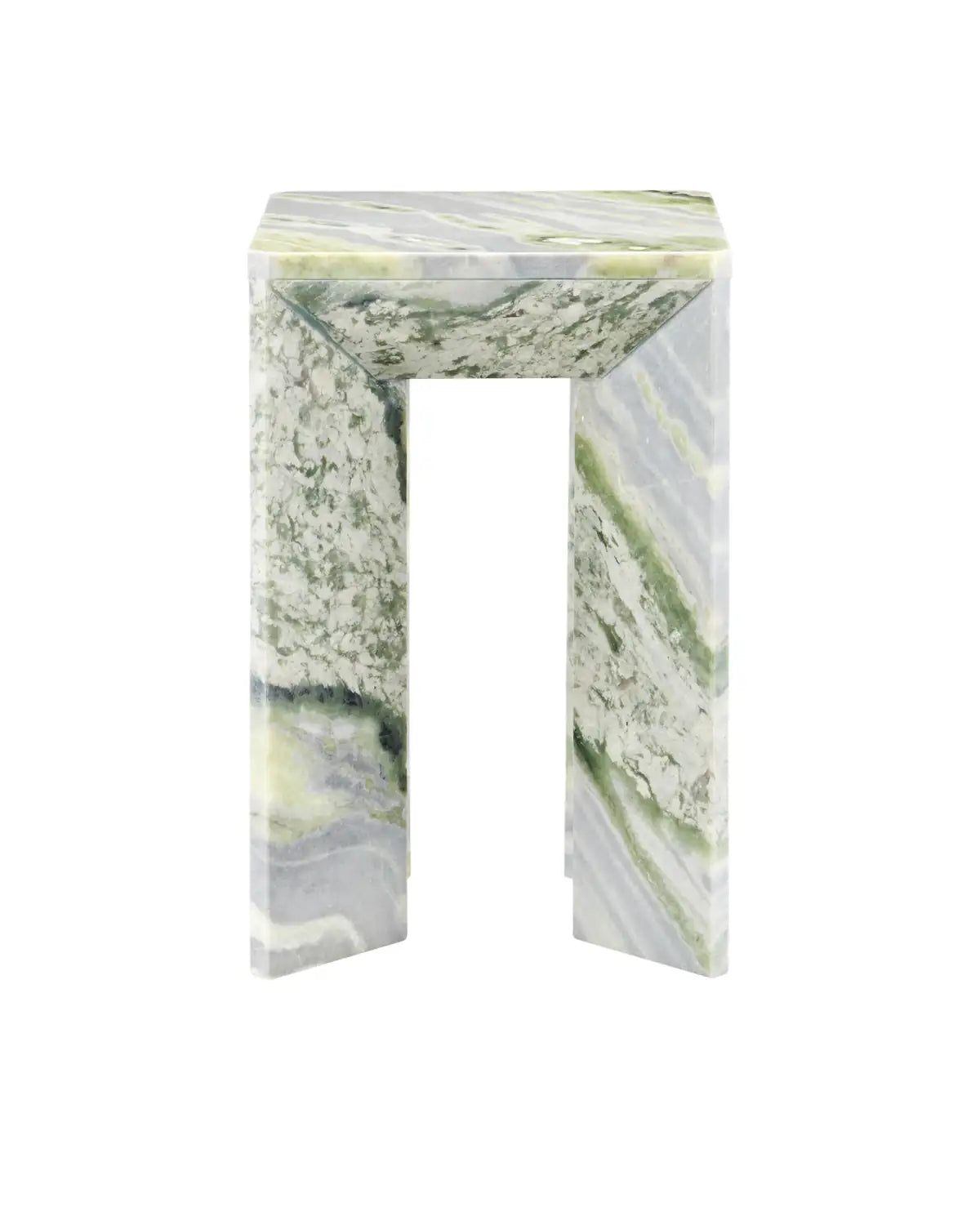 CURREY & COMPANY MINERALE GREEN ONYX ACCENT TABLE - Dining Tables