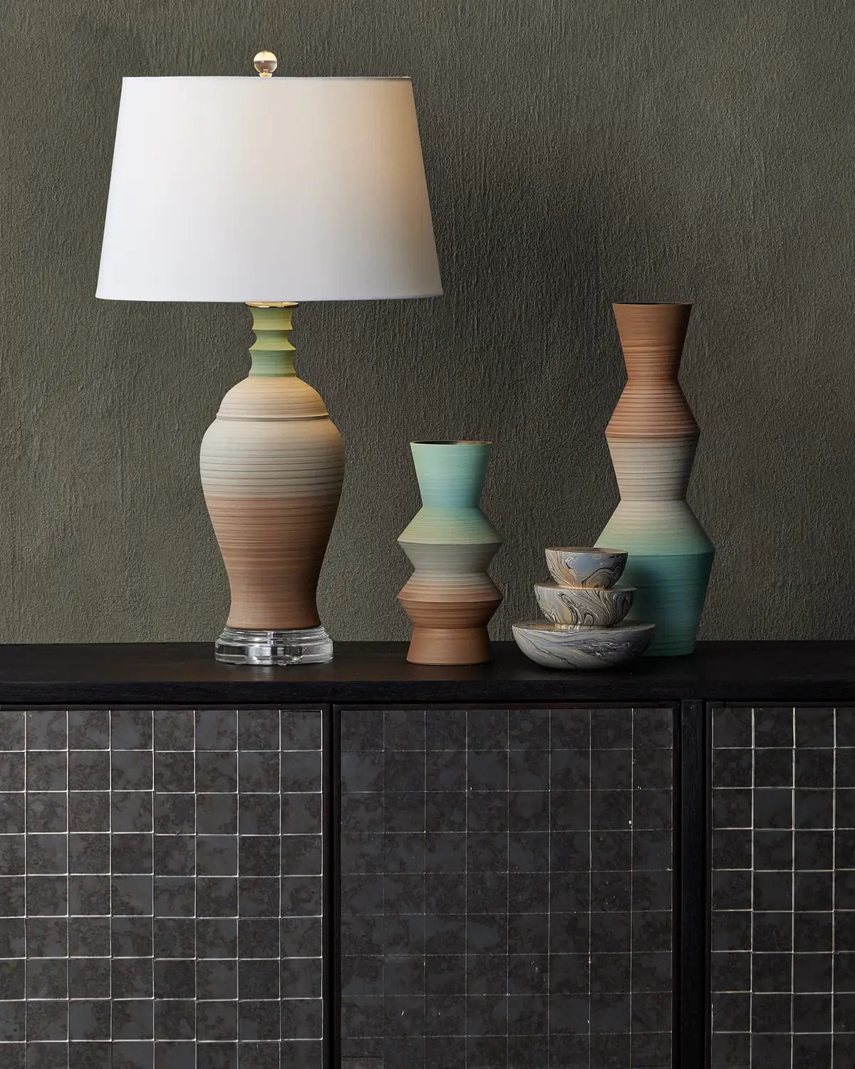 CURREY & COMPANY MOSAICO CREDENZA - Cabinets & Bar