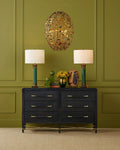 CURREY & COMPANY, VERONA SIX-DRAWER CHEST, NIGHTSTANDS