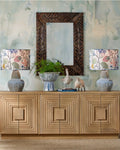 CURREY & COMPANY MOROMBE WASHED OAK CREDENZA - Cabinets & Bar