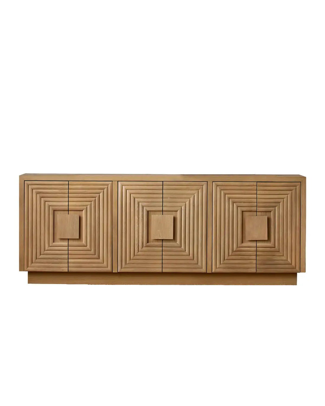 CURREY & COMPANY MOROMBE WASHED OAK CREDENZA - Cabinets & Bar