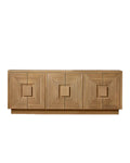 CURREY & COMPANY MOROMBE WASHED OAK CREDENZA - Cabinets & Bar