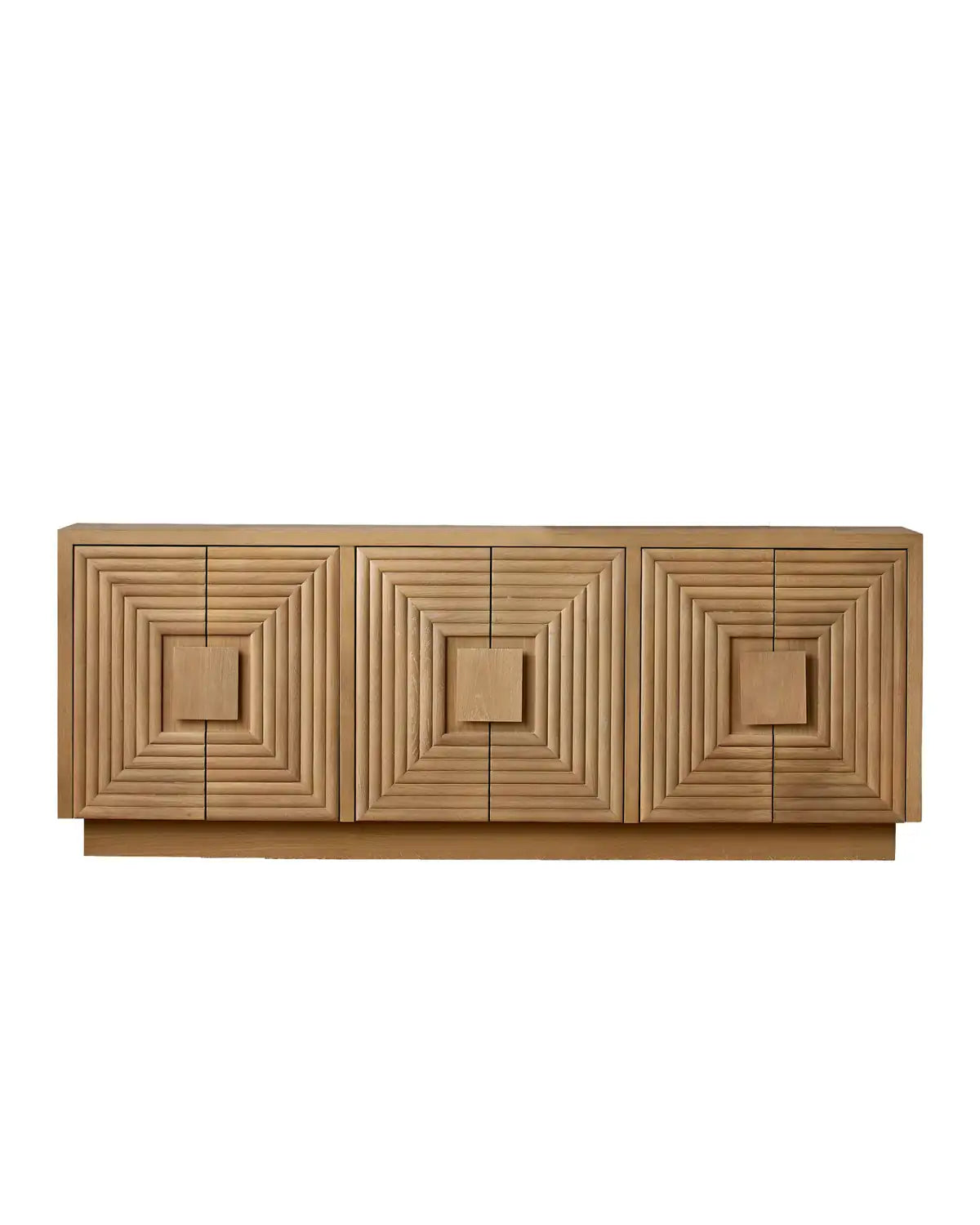 CURREY & COMPANY MOROMBE WASHED OAK CREDENZA - Cabinets & Bar