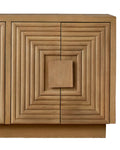 CURREY & COMPANY MOROMBE WASHED OAK CREDENZA - Cabinets & Bar