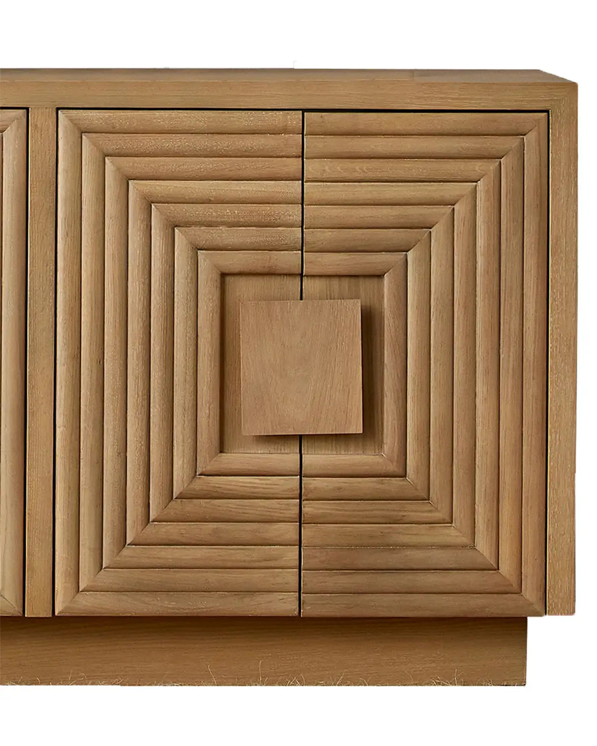 CURREY & COMPANY MOROMBE WASHED OAK CREDENZA - Cabinets & Bar