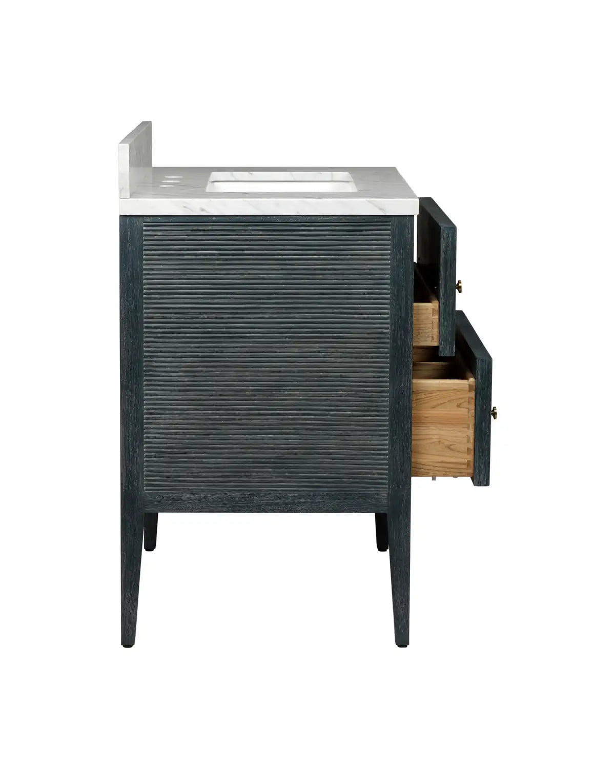 CURREY & COMPANY, SANTOS VINTAGE NAVY VANITY, VANITY LIGHT