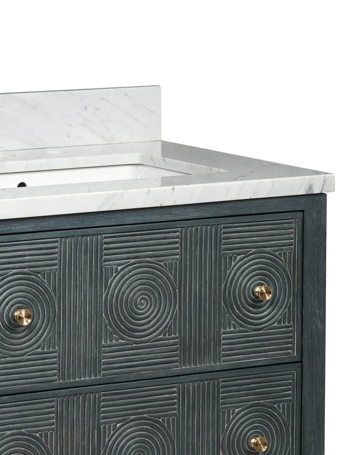 CURREY & COMPANY, SANTOS VINTAGE NAVY VANITY, VANITY LIGHT