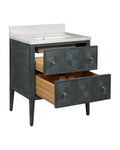 CURREY & COMPANY, SANTOS VINTAGE NAVY VANITY, VANITY LIGHT