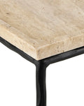 CURREY & COMPANY BOYLES TRAVERTINE SIDE TABLE - Dining Tables