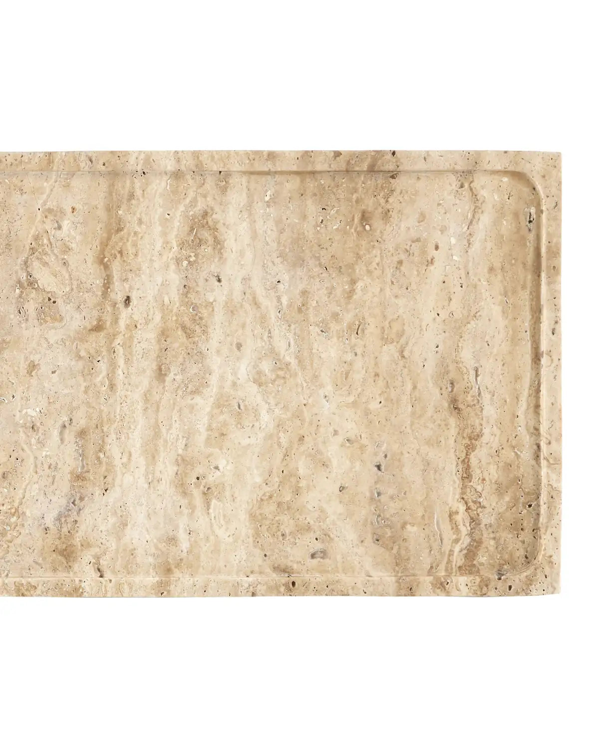 CURREY & COMPANY BOYLES TRAVERTINE SIDE TABLE - Dining Tables