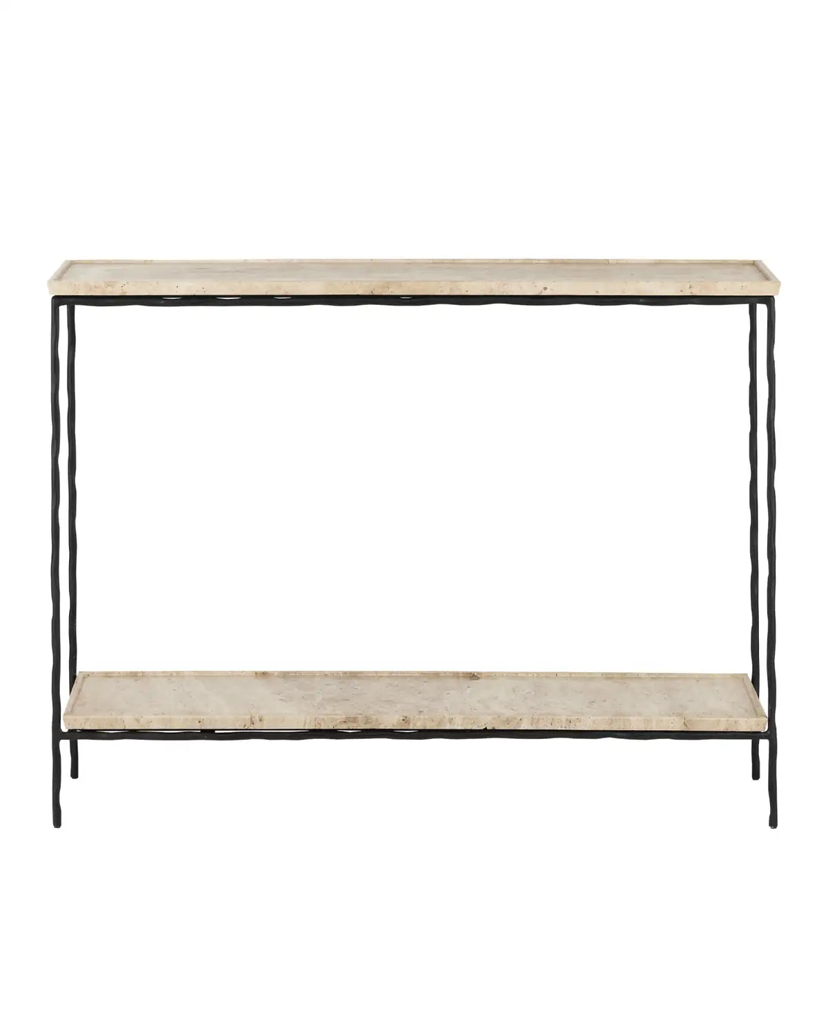 CURREY & COMPANY BOYLES TRAVERTINE CONSOLE TABLE - Dining Tables