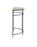 CURREY & COMPANY BOYLES TRAVERTINE DEMI-LUNE TABLE - Dining Tables