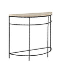 CURREY & COMPANY BOYLES TRAVERTINE DEMI-LUNE TABLE - Dining Tables