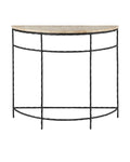 CURREY & COMPANY BOYLES TRAVERTINE DEMI-LUNE TABLE - Dining Tables