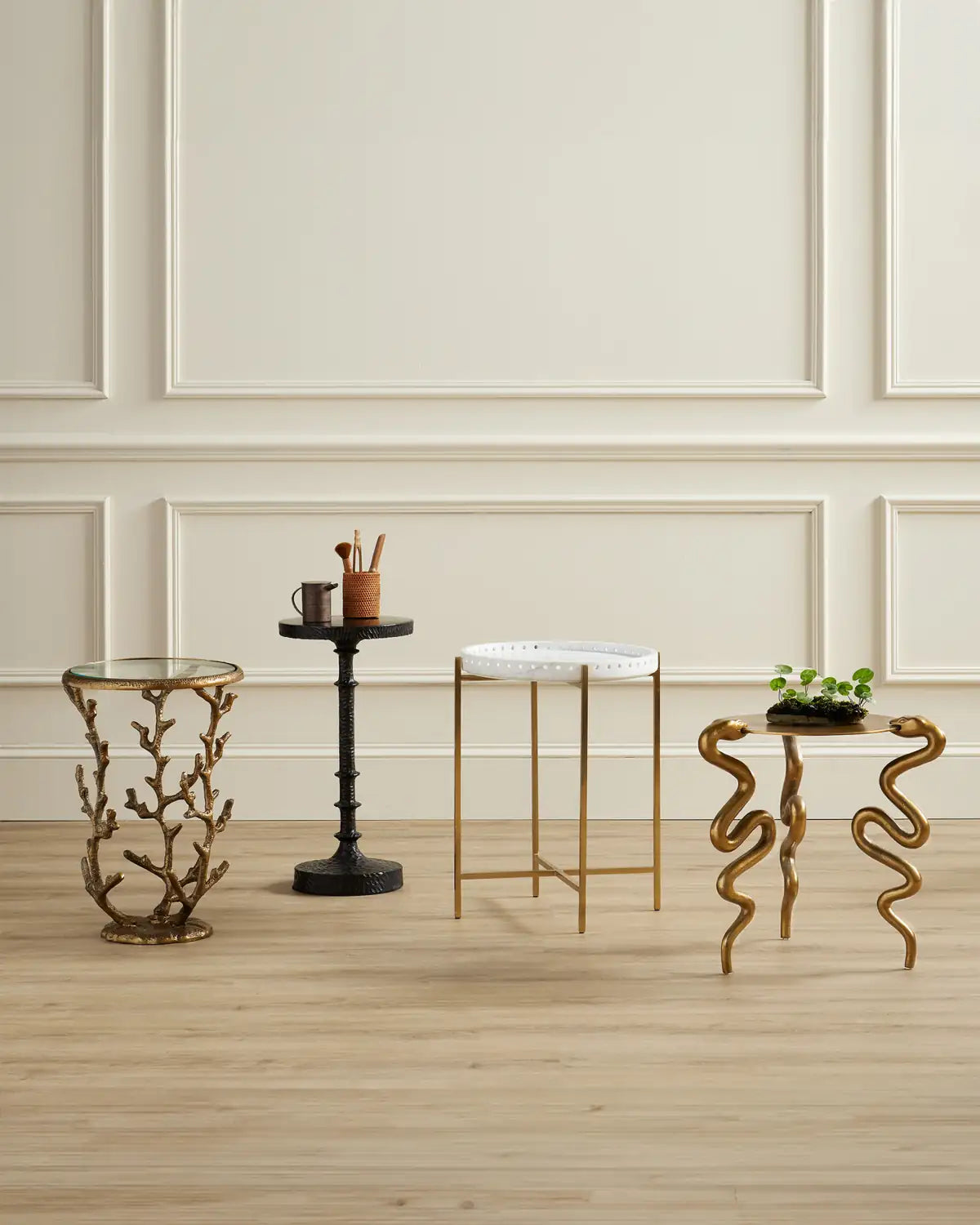 CURREY & COMPANY SERPENT ACCENT TABLE - Dining Tables