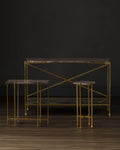 CURREY & COMPANY FLYING MARBLE DRINKS TABLE - Dining Tables