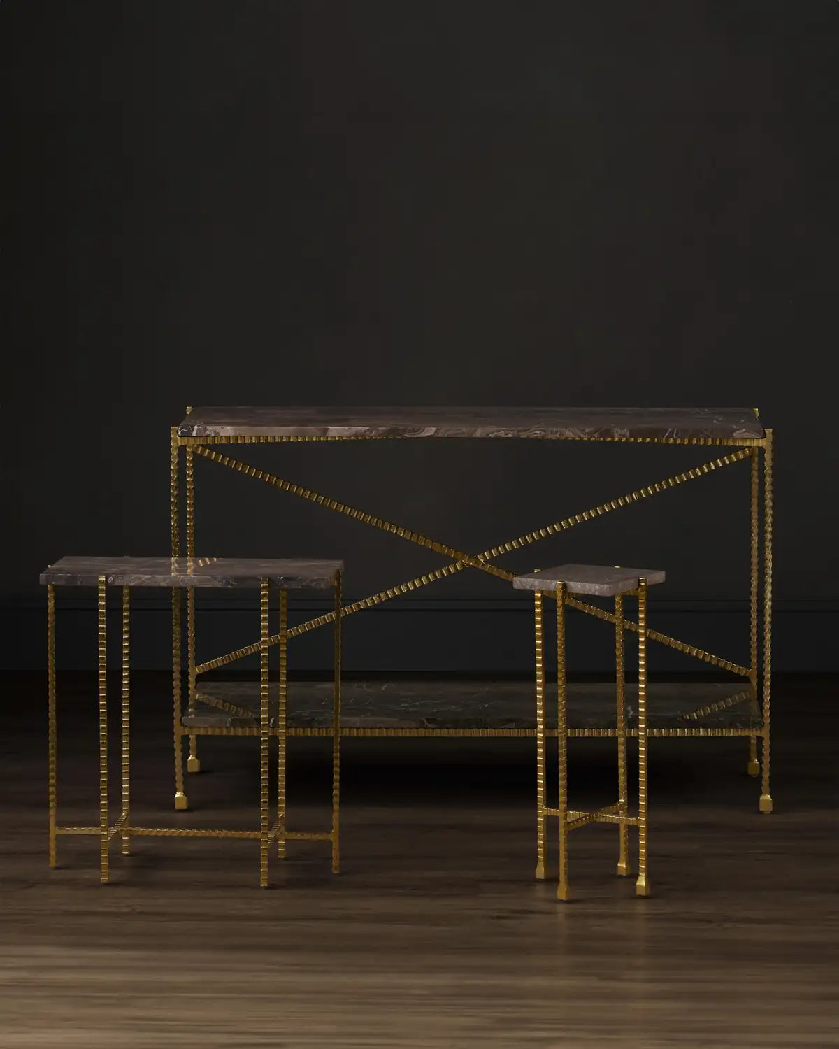 CURREY & COMPANY FLYING MARBLE DRINKS TABLE - Dining Tables