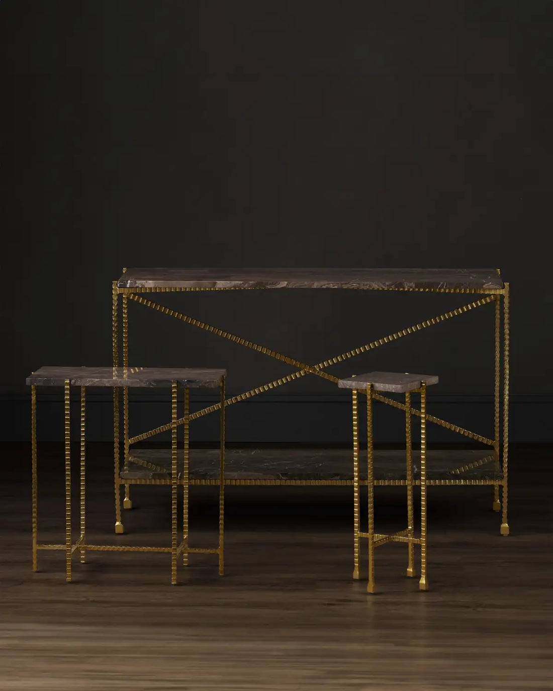 CURREY & COMPANY FLYING MARBLE CONSOLE TABLE - Dining Tables