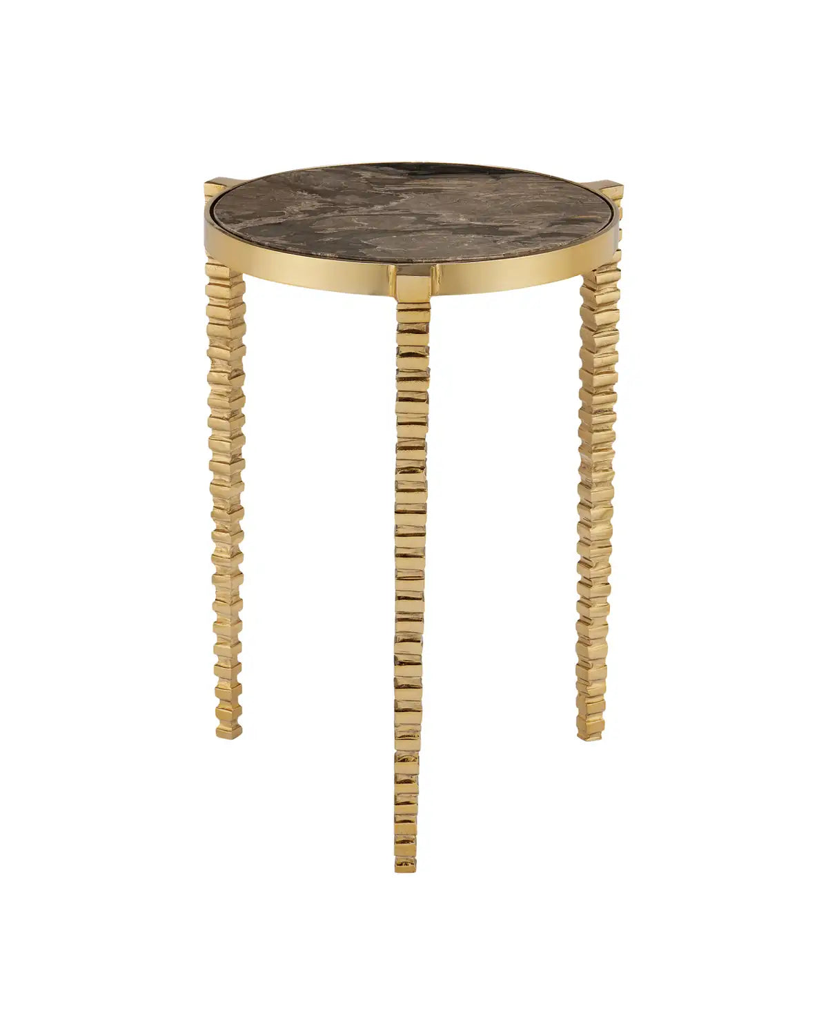 CURREY & COMPANY CORRADO CAPPUCCINO MARBLE ACCENT TABLE - Dining Tables